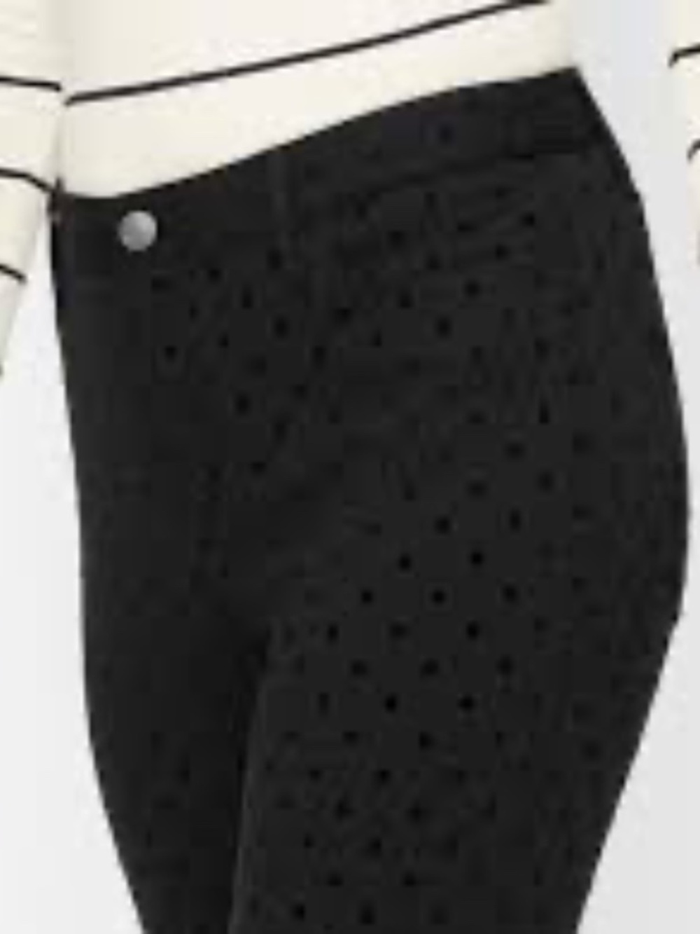 Talbots Polka Dot Black Ponte Leggings size 4